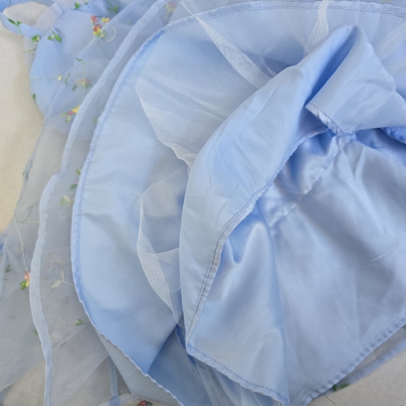 BCBGirls Light Blue Floral Embroidered 5T Girls Dress - Picture 8 of 8